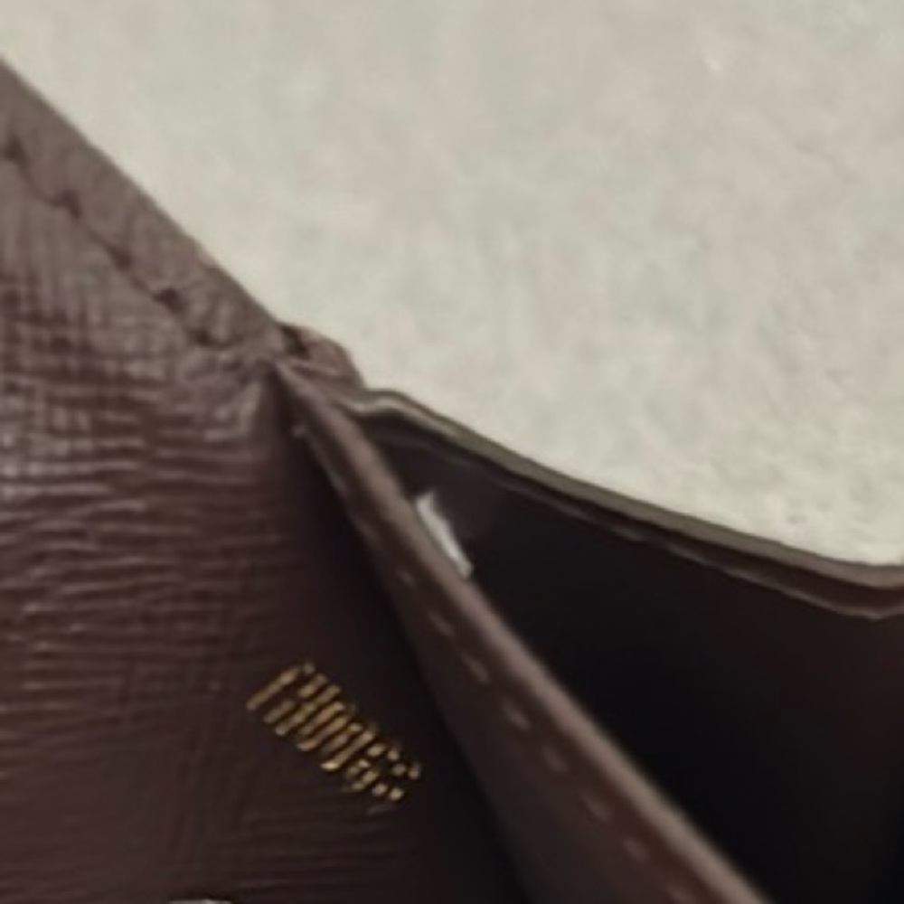 Authentic Louis Vuitton Monogram Mini Lin Brown Denim Sarah Wallet - Picture 16 of 16